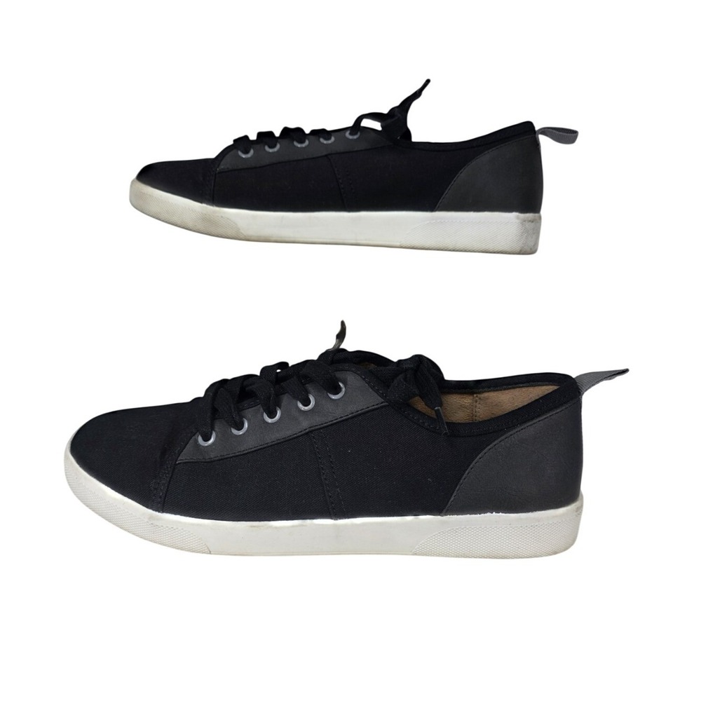 Vionic Women's Black Canvas Lace Up Pisces Sneakers 7.5 Comfort Orthotic